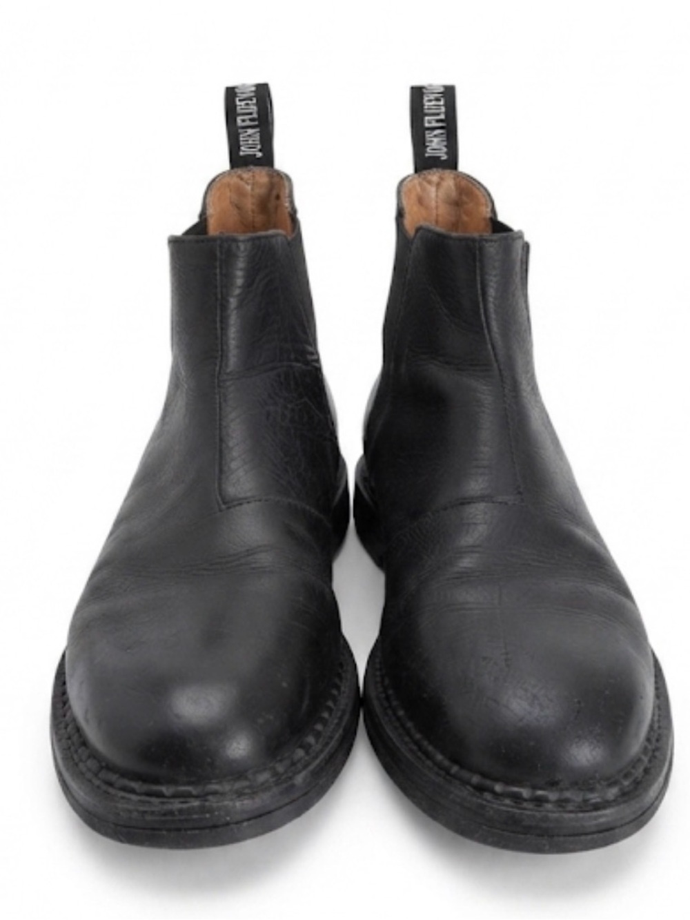 Vintage John Fluevog Black Leather Angel Sole Chelsea Boots M 11.5